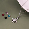 Silver Angelic Turtle Pendant with Chain (5 in 1 Crystal)
