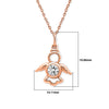 Rose Gold Angelic Turtle Pendant with Chain (5 in 1 Crystal)