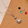 Silver Swan Pendant with Chain (5 in 1 Crystal)