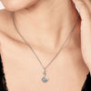 Silver Swan Pendant with Chain (5 in 1 Crystal)