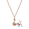 Rose Gold Swan Pendant with Chain (5 in 1 Crystal)
