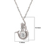 Silver Mermaid Pendant with Chain (5 in 1 Crystal)
