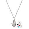 Silver Mermaid Pendant with Chain (5 in 1 Crystal)