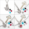 Silver Mermaid Pendant with Chain (5 in 1 Crystal)