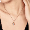 Rose Gold Mermaid Pendant with Chain (5 in 1 Crystal)