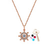 Rose Gold Steer Pendant with Chain (5 in 1 Crystal)