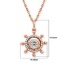 Rose Gold Steer Pendant with Chain (5 in 1 Crystal)