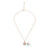 Rose Gold Steer Pendant with Chain (5 in 1 Crystal)