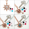 Rose Gold Steer Pendant with Chain (5 in 1 Crystal)