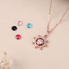 Rose Gold Steer Pendant with Chain (5 in 1 Crystal)