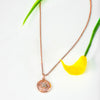 Rose Gold  Bouquet Pendant With Chain