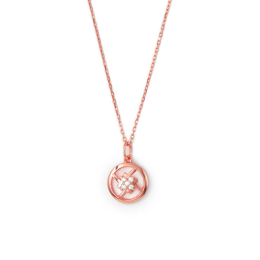 Rose Gold  Bouquet Pendant With Chain