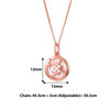 Rose Gold  Bouquet Pendant With Chain