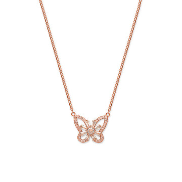 Rose Gold Butterfly Magic Pendant with Chain
