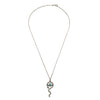 Silver Snakey Evil Eye Pendant with Chain