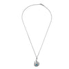 Silver Fiery Evil Eye Pendant with Chain