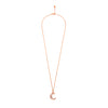 Rose Gold Cresent Pendant with Chain