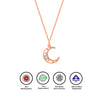 Rose Gold Cresent Pendant with Chain