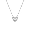 Silver Digital Love Pendant with Chain