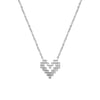 Silver Digital Love Pendant with Chain