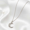 Silver Cresent Pendant with Chain