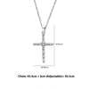 Silver Layered Cross Pendant with Chain