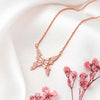 Rose Gold Butterfly Charm Necklace