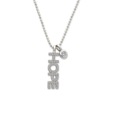 Silver Crystal Hope Necklace