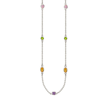 Silver Prismatic Colour Shine Necklace