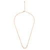 Rose Gold Pearly Charm Necklace
