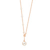 Rose Gold Pearl Drop Necklace