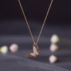 Rose Gold Hanging Butterfly Necklace