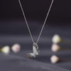Silver Hanging Butterfly Necklace