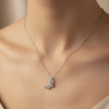 Silver Hanging Butterfly Necklace