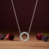 Silver Shimmer Circle Necklace