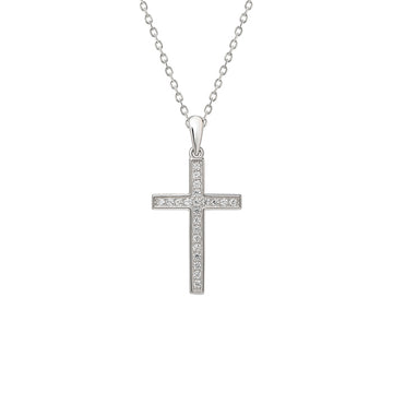 Silver Classic Cross Pendant with Chain