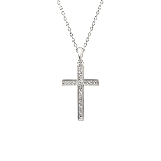 Silver Classic Cross Pendant with Chain