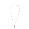 Silver Pink Halo Necklace