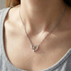 Silver Heart Link Necklace