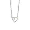 Silver Heart Link Necklace