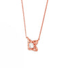 Rose Gold Floral Pendant with Chain