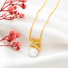 18k Gold Plated Silver Enchanted Pearl Necklace