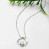 Silver Crystal Window Necklace