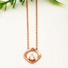 Rose Gold Crystal Window Necklace