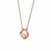 Rose Gold Crystal Window Necklace