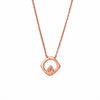 Rose Gold Crystal Window Necklace
