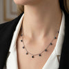 Silver Black Queens Necklace