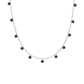 Silver Black Queens Necklace
