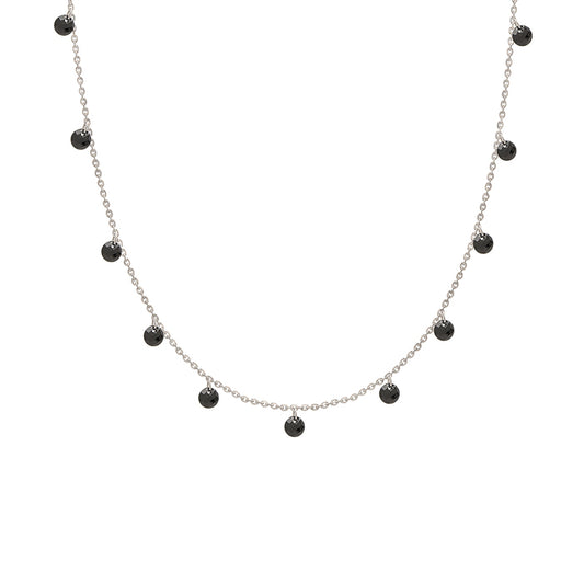 Silver Black Queens Necklace