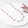 Silver Red Queens Necklace